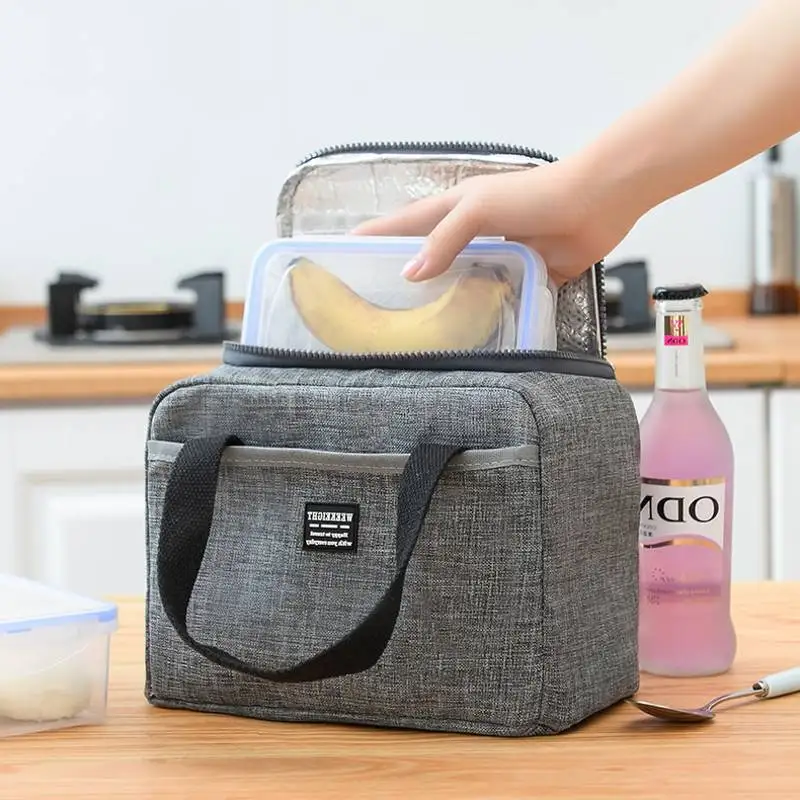 

Container Box Storage Portable Tote Bento Cooler Pouch Lunch Bags Bag Insulated New Thermal Dinner Food School Handbag Lunch