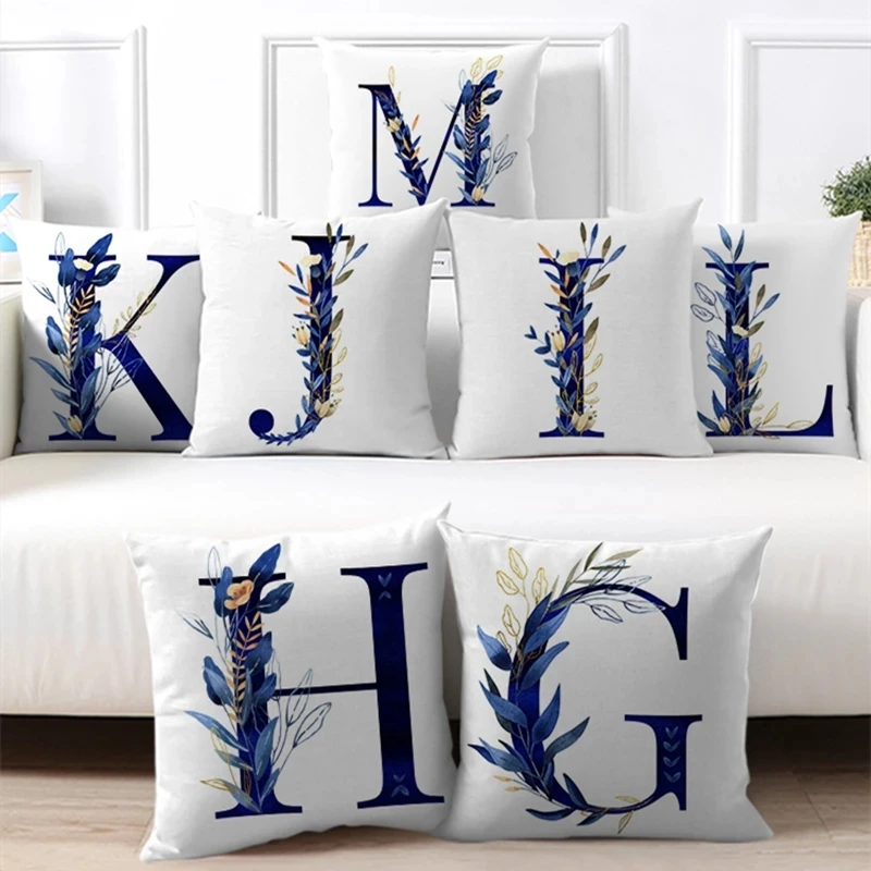 

Floral pillowcase cushion cover Plant tree surround letter 45*45CM Home Living Room Sofa Car Decoration Cushion Cover
