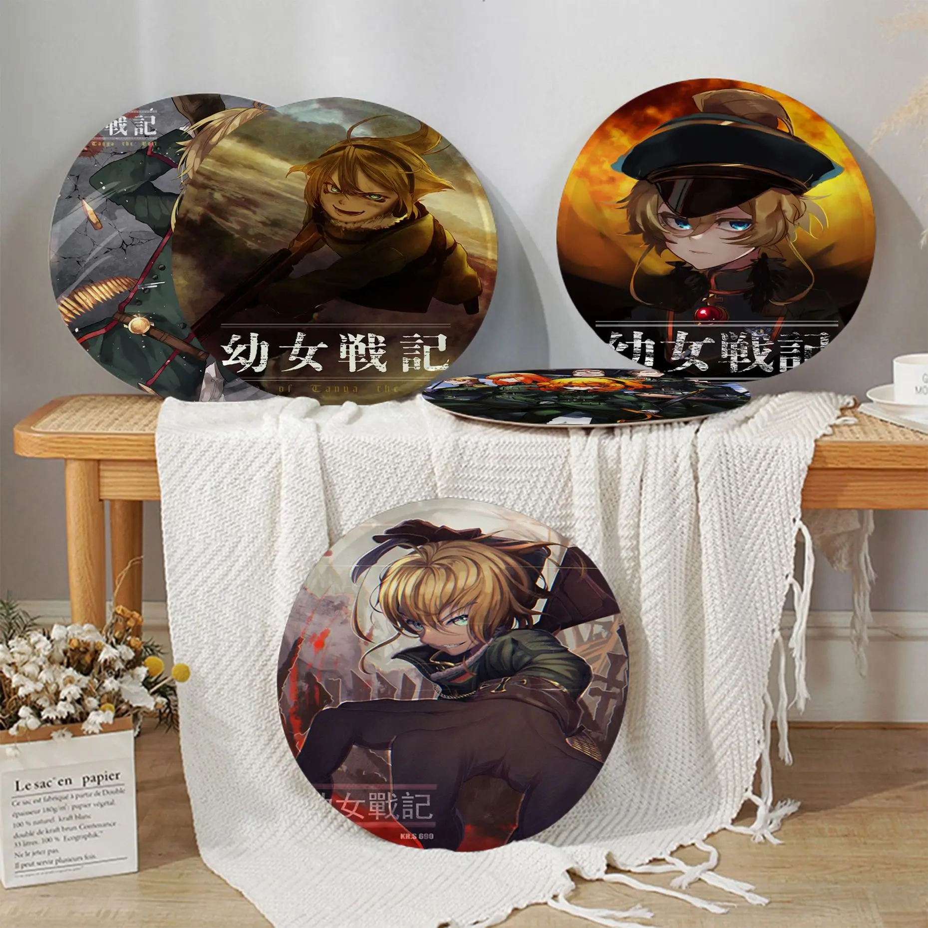 

Youjo Senki Saga Of Tanya The Evil Modern Minimalist Style Seat Cushion Office Dining Stool Pad Sponge Sofa Mat Non-Slip Outdoor