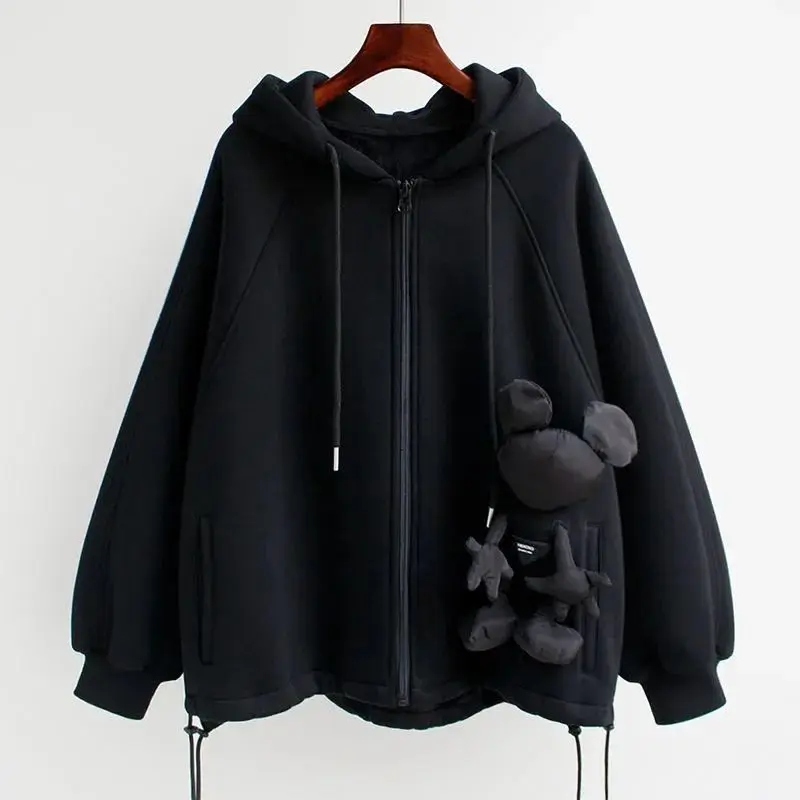 

Толстовка с капюшоном Kawaii Bear для женщин корейская мода свободная универсальная Новинка Осень 2022 Бесплатная доставка Красивая Толстовка Оверсайз