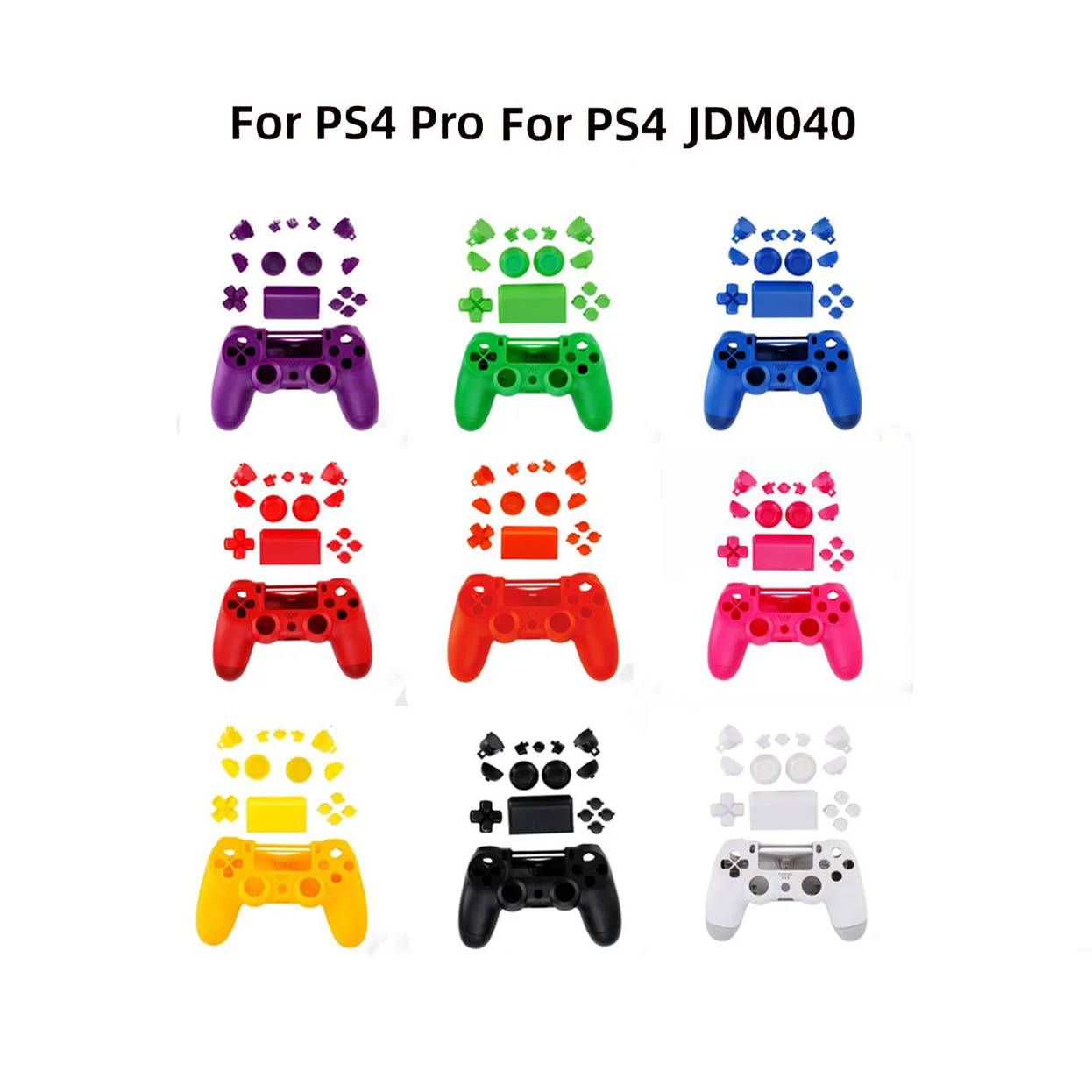 50 sets Full Set Game Controller shell  Buttons Kit For PS4 PRO For PS4 JDM040 Housing Cover Joystick faceplate Replacement Case