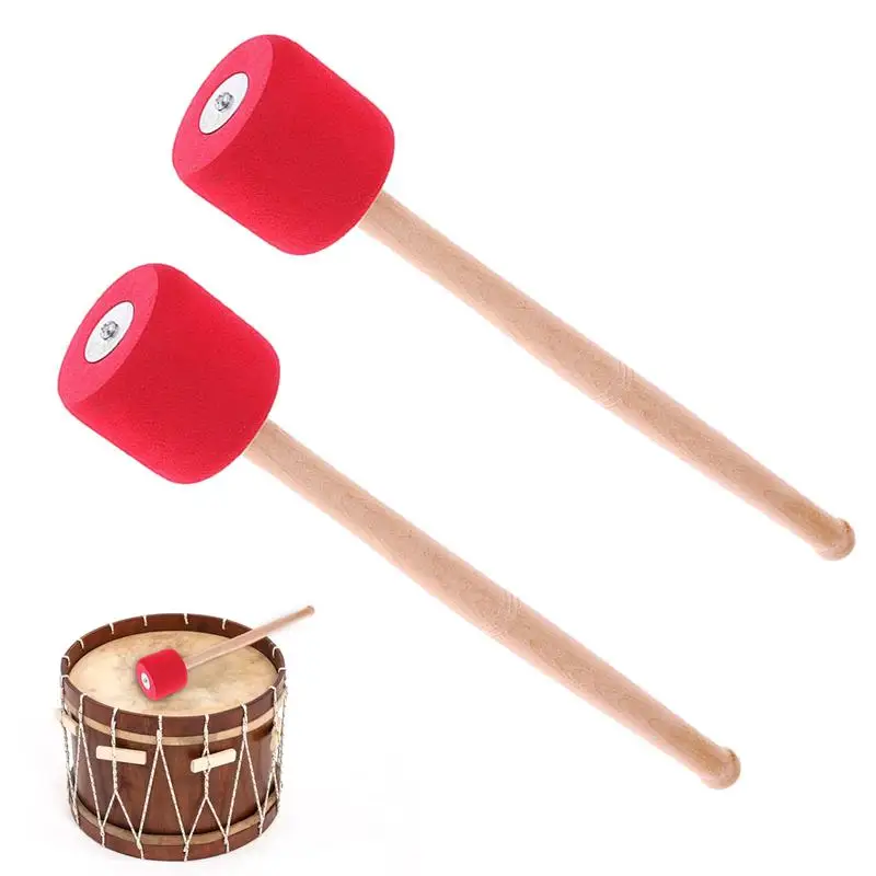 

1 пара Маллет для бас-барабана, Маллет в традиционном стиле, Маллет для похода с нескользящим захватом, долговечный и легкий для змеиного бар...