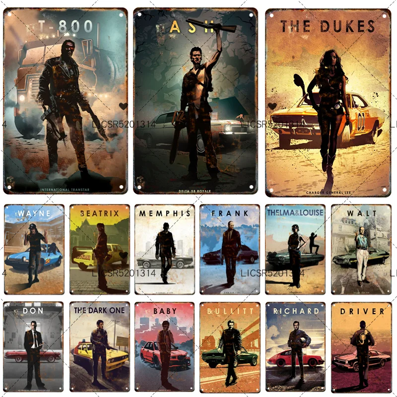 

Vintage Classic Movie Tin Sign Painting Metal Plates Poster Bar Club Man Cave Decorative Art Painting Wall Stickers Home Decor