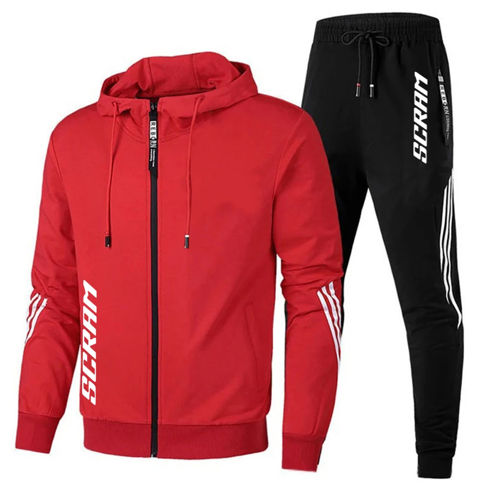 FOR Himalayan Scram411 himalayan scram 411 Motorcycle 2023 new men's casual sportswear sportswear hooded printe top trousers