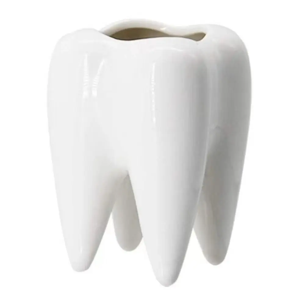 

Modern Decoration Table Culture Teeth Shape Tooth Vases Flower Pot Ceramic Vase