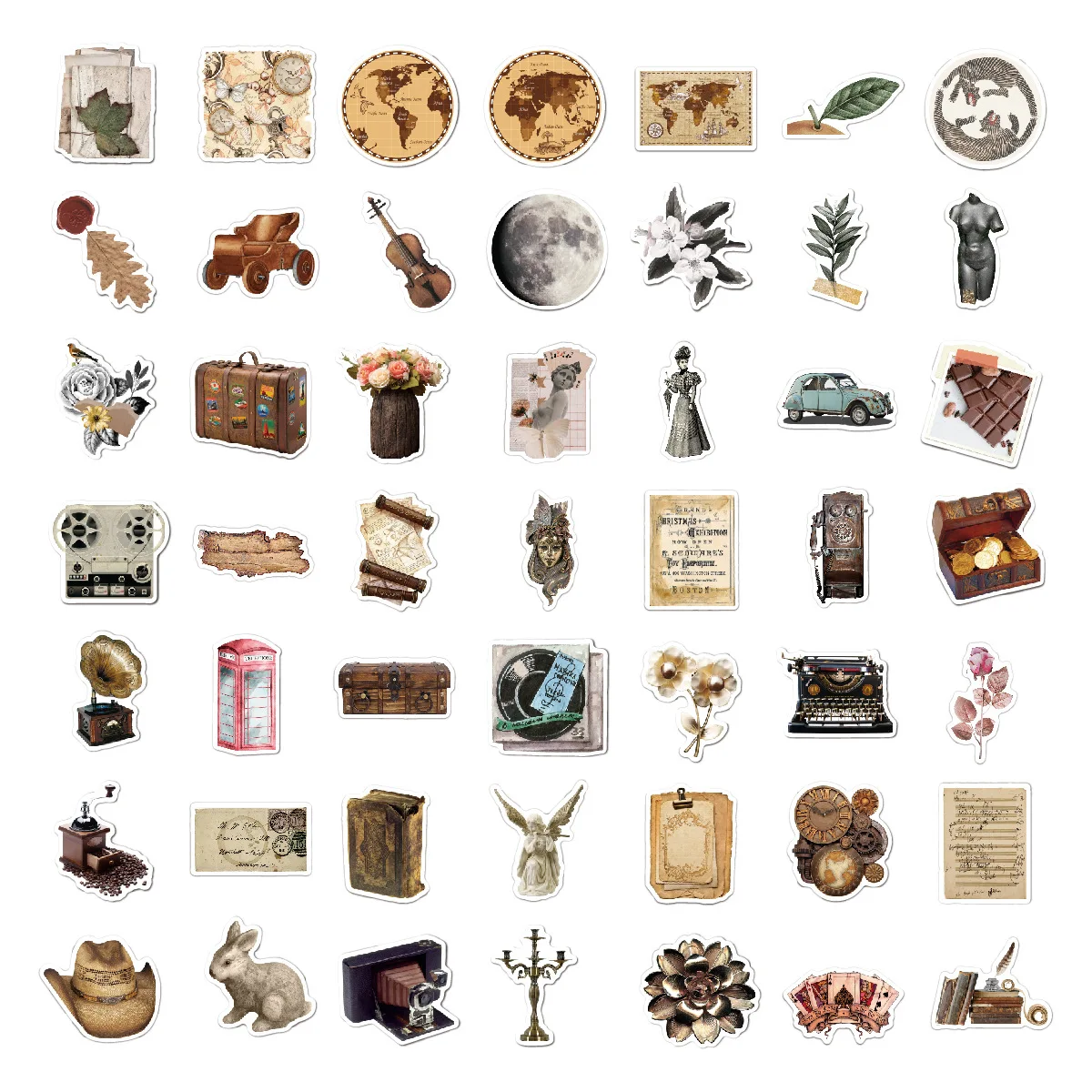 100 шт. Мультяшные Ретро наклейки Vsco эстетические Ins DIY ноутбук багаж скейтборд