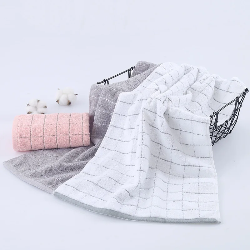 

Plaid Towel 35*75cm 100% Cotton Face Towel Soft Super Absorbent Bath Towel High Quality Face Hair Shower Towels for Adults Kids