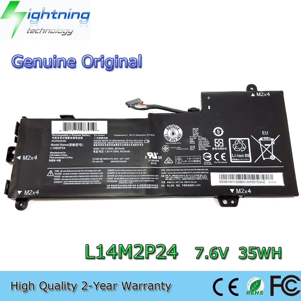 wa oryginalna bateria L14M2P24 7 6 В 35 Втч do laptopa Lenovo IdeaPad 100-14IBY U31-70 L14M2P23 L14L2P22