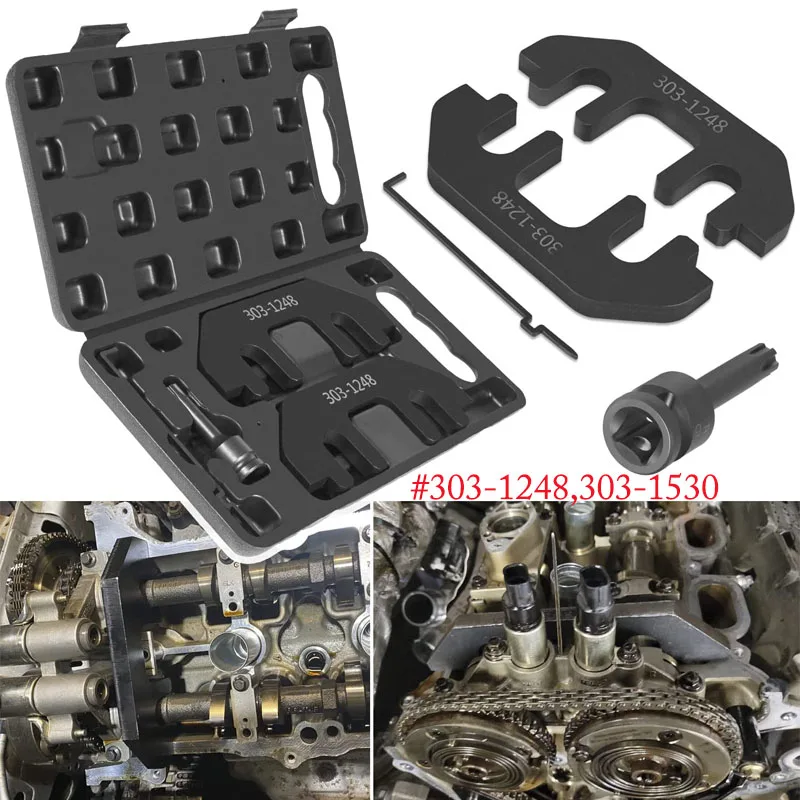 303-1248 303-1530 Camshaft Holding Tool Kit , Tension Tool ,Impact Ribe Bit Socket, Timing Alignment Holder Tool for Ford