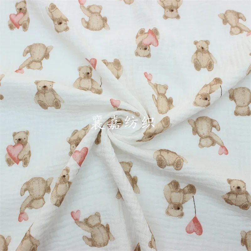 Новая двойная марля воздушный медведь детский хлопковый креп пижамы детские