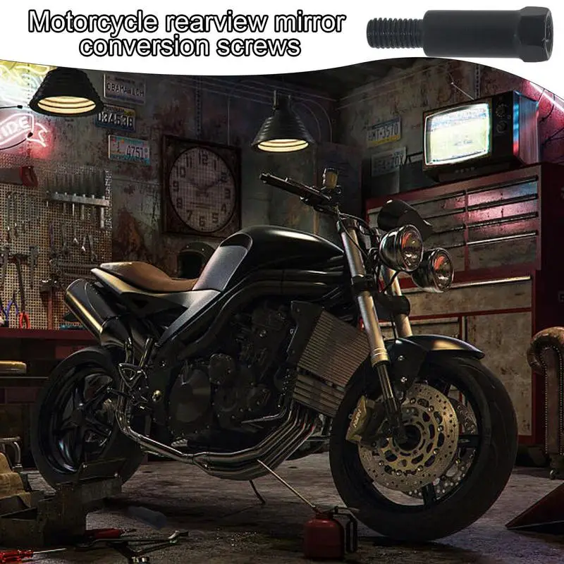 

1piece Motorcycle Mirror Mount Adapter motocross Rear View Mirror Height Adjustment Screw Clockwise motorbike Mirror Adapter