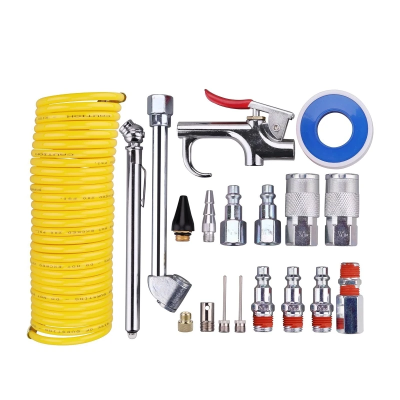 Accessory Kit Air Tool Kit With 24.6ft Pe Pipe 1/4 Inch Npt Air Tool Kit With 1/4