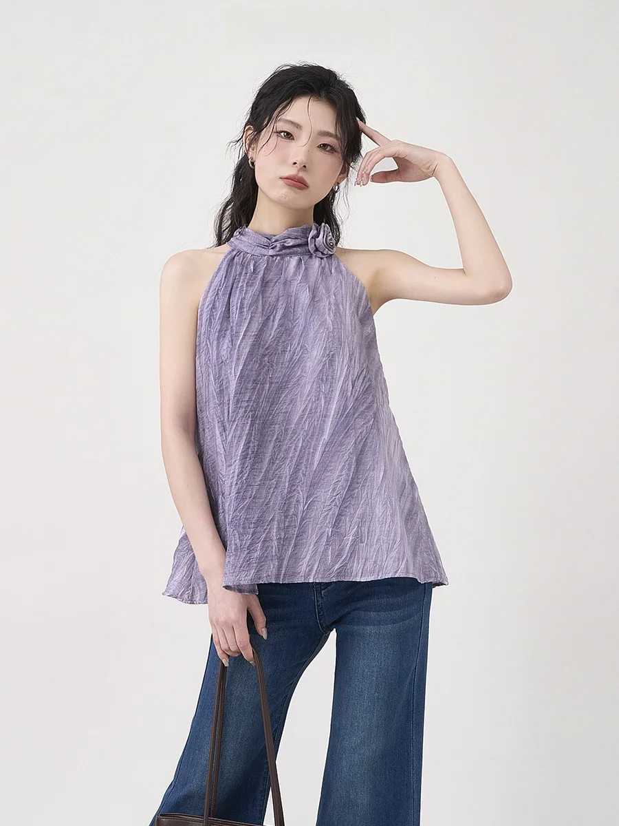 Hanada Showcase Htmeme Madison Rose ~ Дизайнерская розовая рубашка без рукавов с висячим вырезом