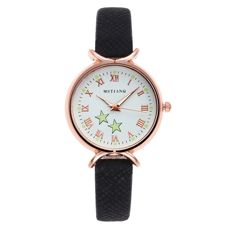 

New Women Watch Casual Style PU Leather Stripe Small Dial Ladies Quartz Watches Clock Dress Wristwatches Reloj Mujer MontreFemme