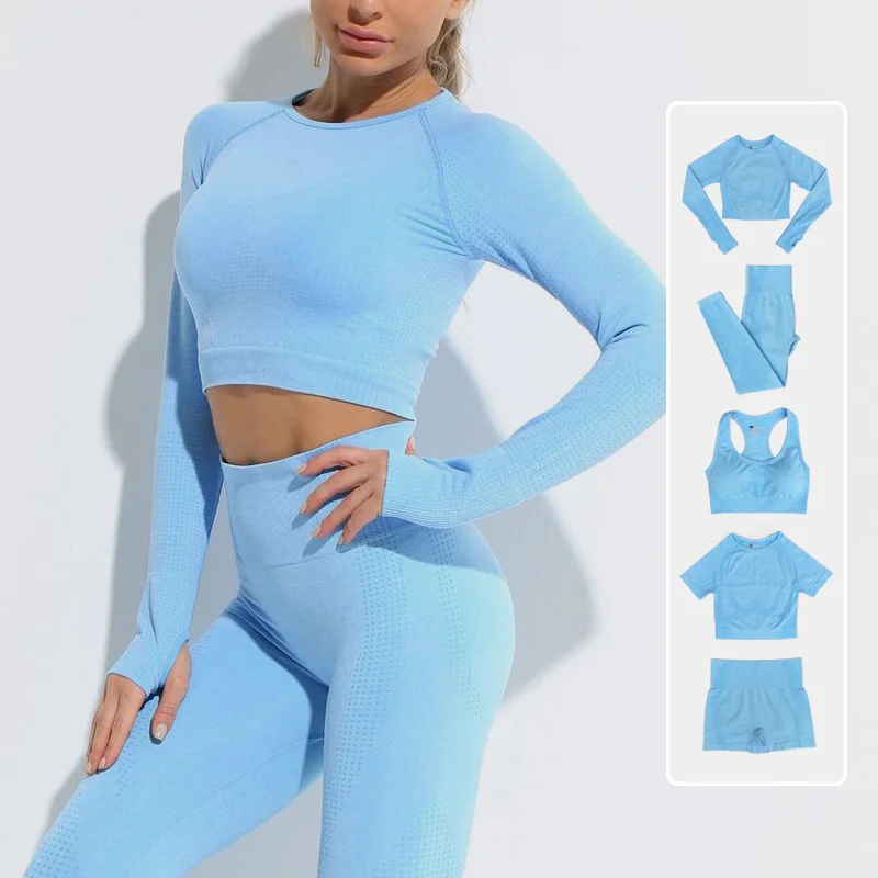

2/3/5PCS Energy Seamless Yoga Set Women Workout Set Sportswear Fitness Clothes For Women Clothing Gym Leggings Sport Suit 2022