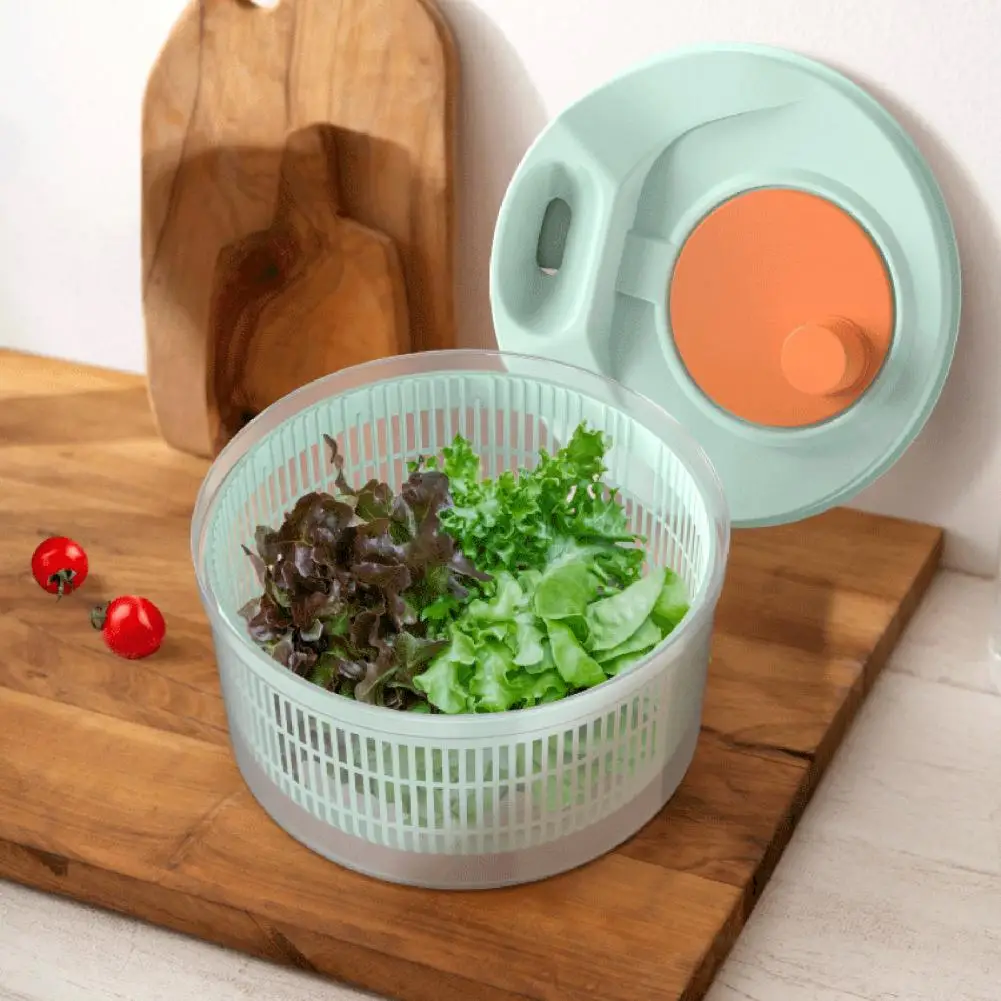 Дегидратор для овощей вращающийся блешень салата с сливной корзиной дренажные