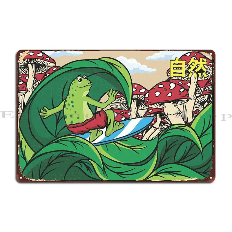 

Cottagecore Эстетическая лягушка, металлическая табличка, ржавые таблички, дизайнерская роспись, жестяной знак, плакат