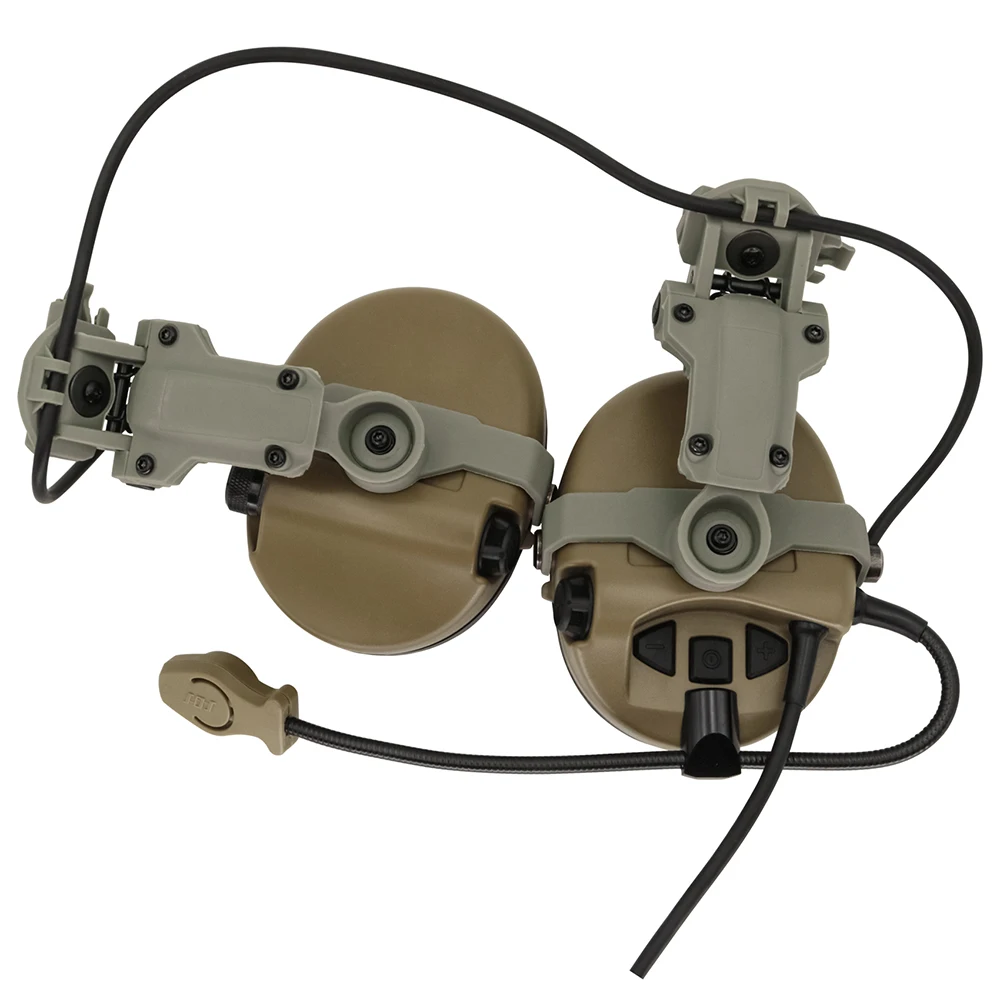 TS TAC-SKY Hunting Airsoft Headset Sordin Tactical Helmet ARC Rail Adapter Sordin Headset with Kenwood 2 pin Push to Talk U94PTT