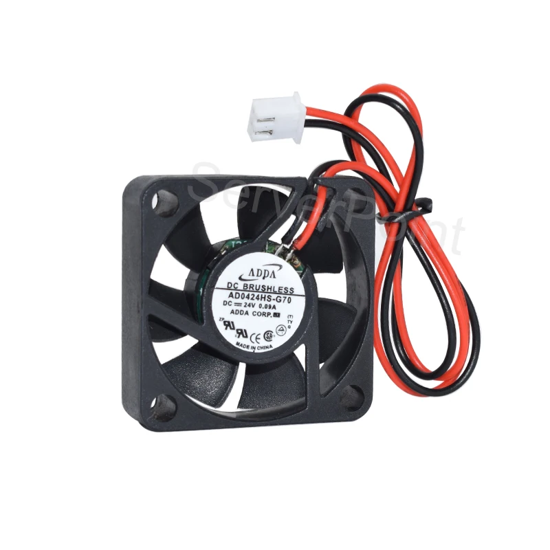 Новинка для ADDA AD0424HS-G70 DC24V 0.09A бесщеточный вентилятор постоянного тока с двумя проводами 40*40*10 мм