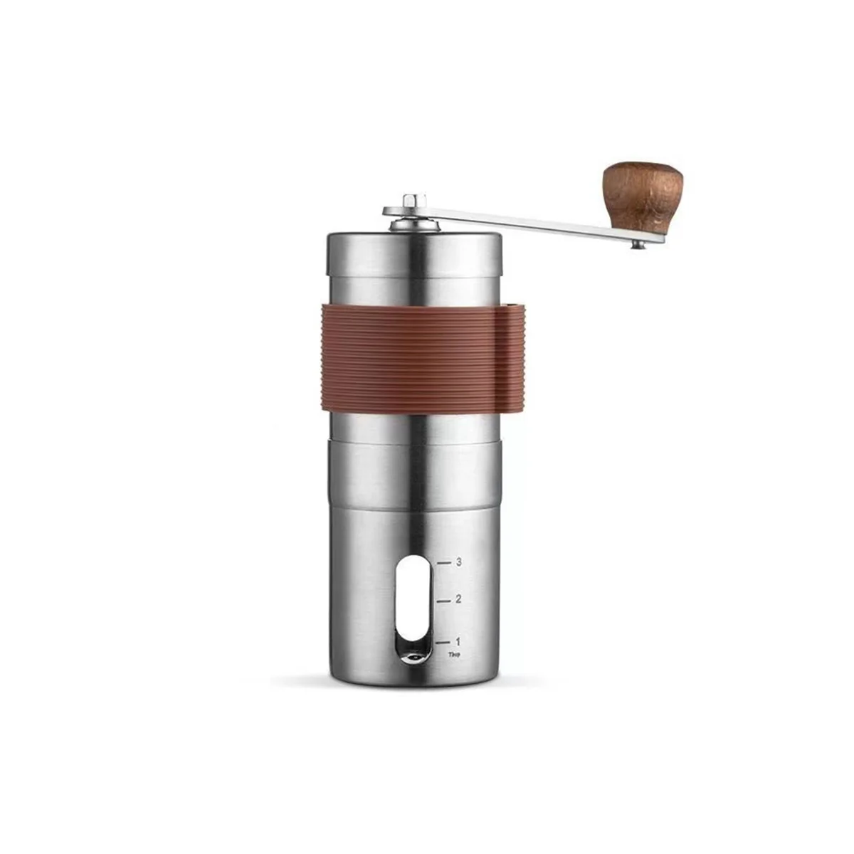 

Manual Coffee Grinder Portable Hand Coffee Bean Grinder with Scale Visualization Office Traveling Espresso