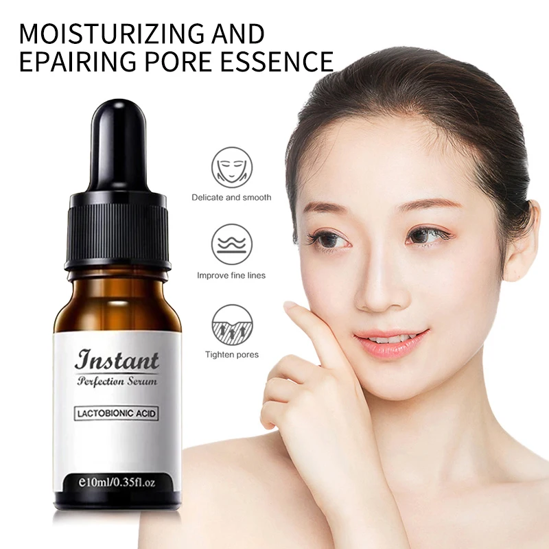 

Shrink Pores Serum Pore Instant Perfection Serum Tightens Refining Moisturizing Whitening Serum Anti-aging 10ML Facial Essence