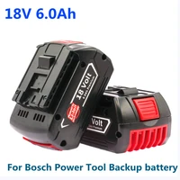 new rechargeable li ion battery 18v 6 0ah for bosch power tool backup battery portable replacement bat609 display 3a charger