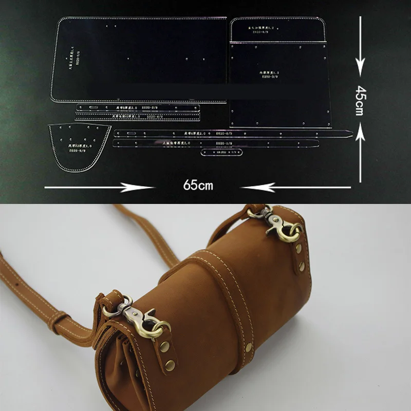 

Круглая сумка в стиле ретро с акриловым рисунком, повседневная женская одинарная женская кожаная сумка ручной работы с рисунком «сделай са...