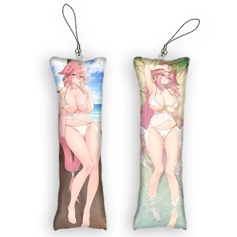 Новый узорGenshin Impact Yae Miko Mini Dakimakura брелок милый аниме маленькая подушка Декор кулон
