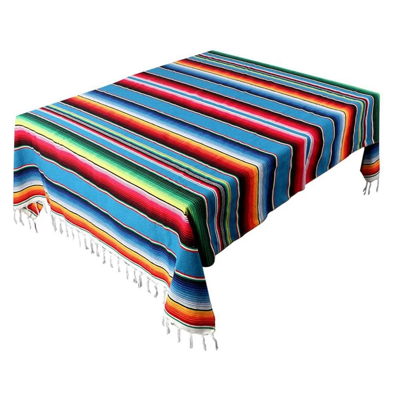 

Mexican Blanket Sarape Picnic Rug Throw Tablecloth Hot Rod For Yoga Party
