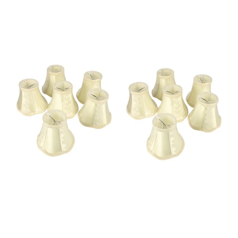 

Home Art Decor Ripple Lamp Shades Crystal Wall Lamp Chandelier Fabric Lampshade Nordic Modern Lamp Cover 12 Pcs Set