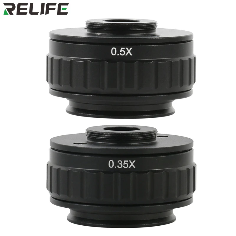 

RELIFE 0.5X 0.35X Adapter Lens Focus Adjustable Camera Installation C Mount Adapter For New Type Trinocular Stereo Microscope