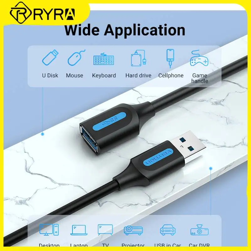 

Преобразующий провод RYRA USB 3,0/2,0, высокоскоростной Удлинительный кабель, переходник «штырь-гнездо», адаптер для ноутбука, смартфона