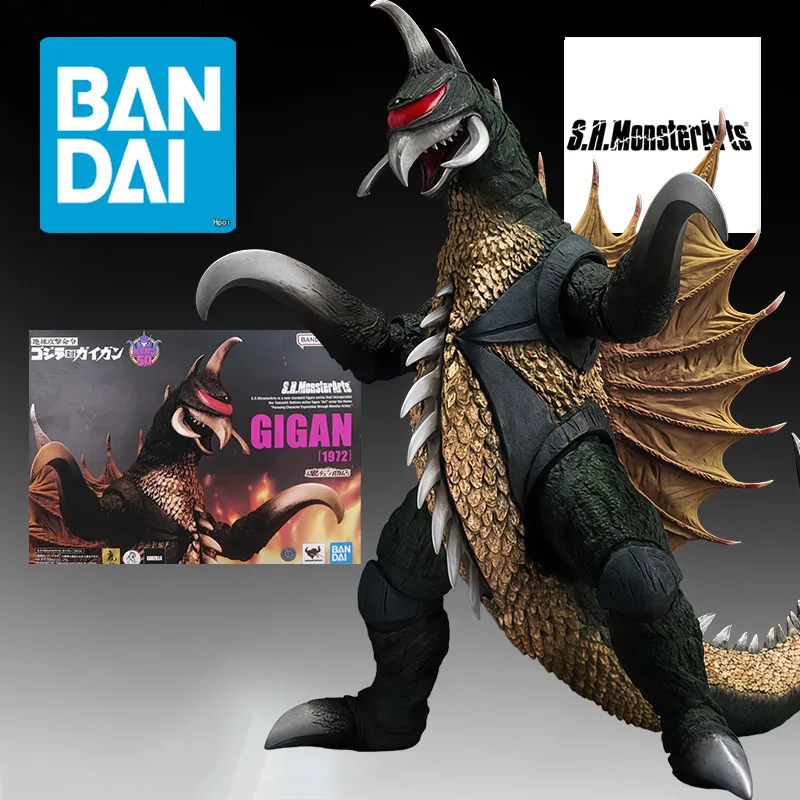Фото Оригинальные фигурки BANDAI S.H.MonsterArts 1972- Kidora Angelas Gigan Godzilla, аниме-фигурки, игрушки для мальчиков, рождественский подарок, коллекционная модель №5