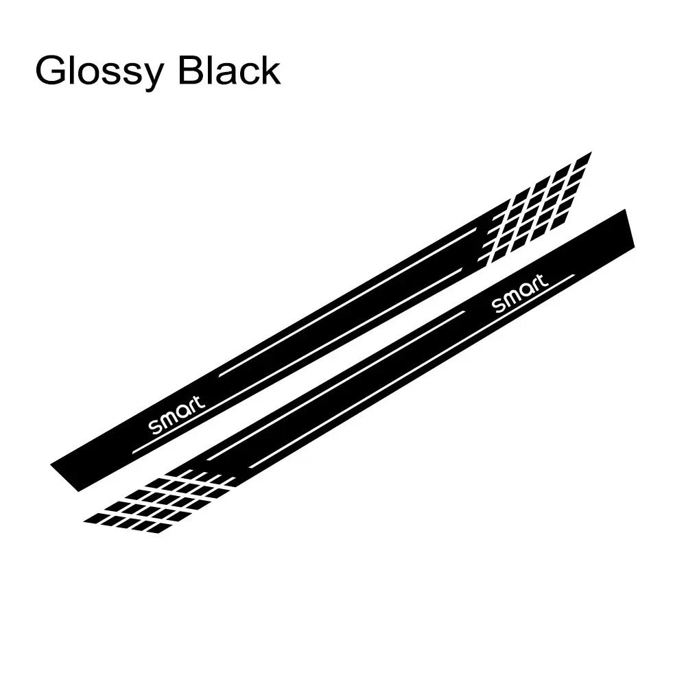 

2 шт. наклейки на боковую юбку автомобиля в полоску для Smart Fortwo Forfour 453 451 450 гоночный стиль виниловые пленочные наклейки автоаксессуары