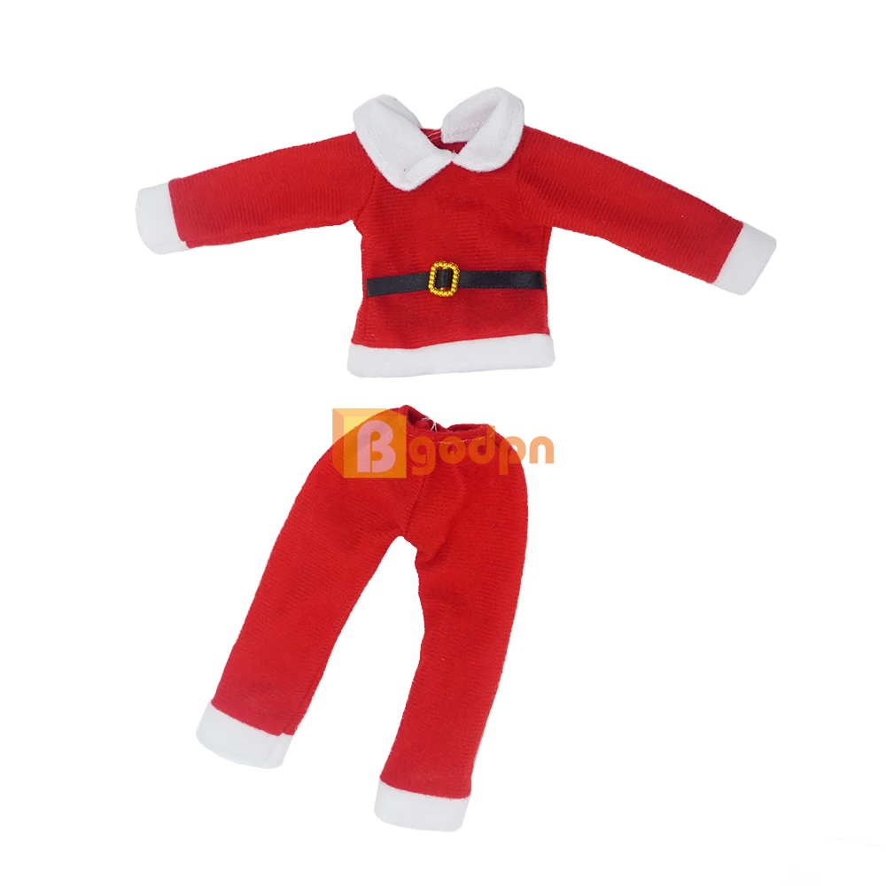 

Elf Doll Accessories Santa Claus Red Christmas Clothes Set 12" BJD Doll Clothes