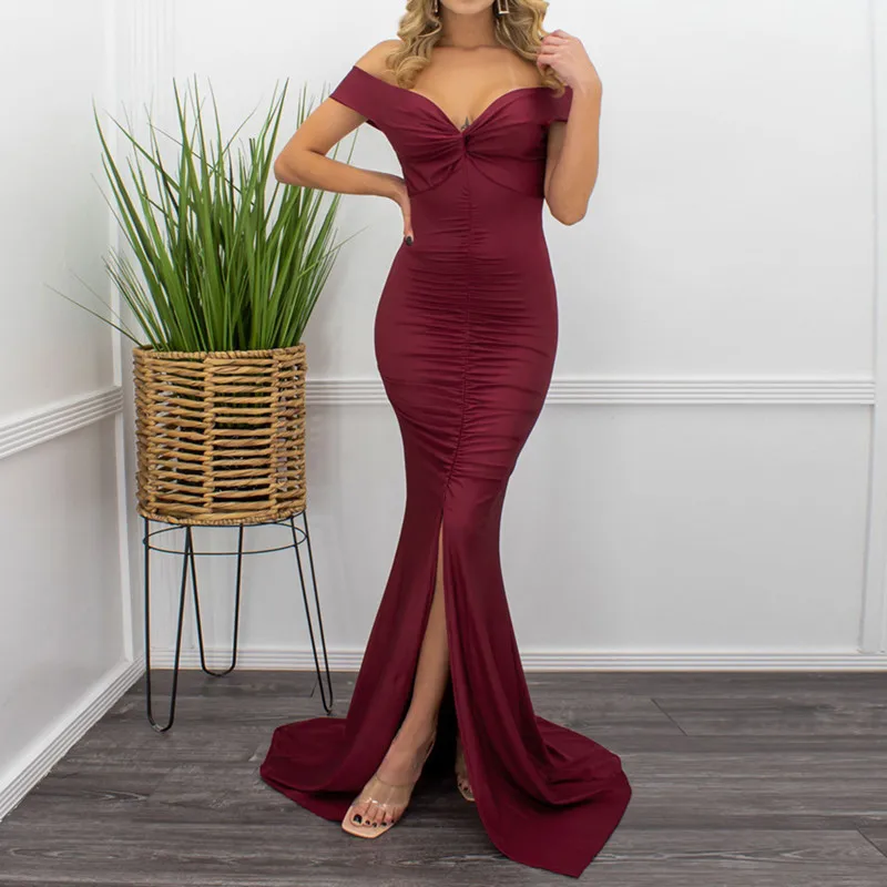 

Женское платье-макси с V-образным вырезом, без рукавов