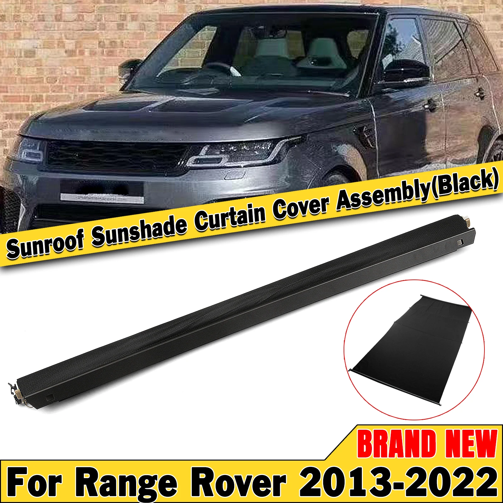 

Солнцезащитная занавеска в сборе для Land Rover Range Rover Sport L405 L494 2013-2022, черная Автомобильная роликовая шторка, Солнцезащитная крыша в сборе