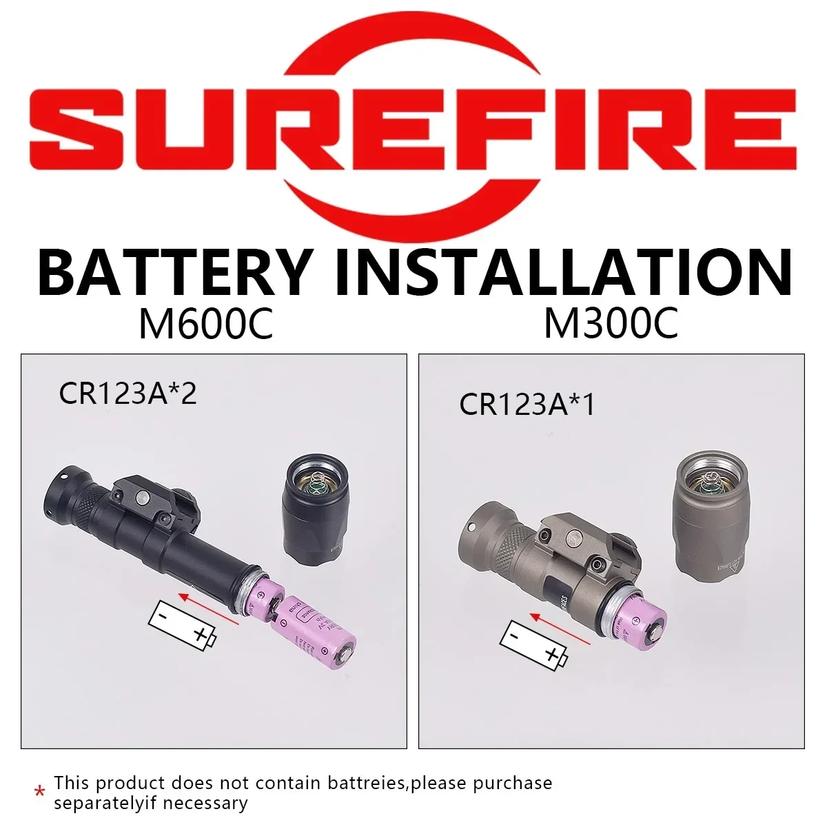 Тактический SureFire LOGO M600C M600 M600V M300 M300V Scout Light Страйкбольный фонарик для оружия