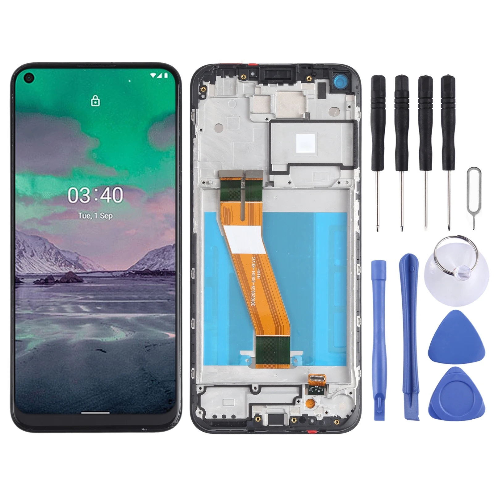 

LCD Screen and Digitizer Full Assembly Frame for Nokia 3.4 / 5.4 TA-1288 TA-1285 TA-1283 TA-1333 TA-1340 TA-1337 TA-1328 TA-1325