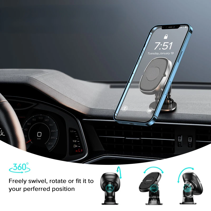 

Free Shipping For iPhone Car Phone Holder Stand 360 Degree Mobile Cell Air Vent Magnet Mount GPS Support