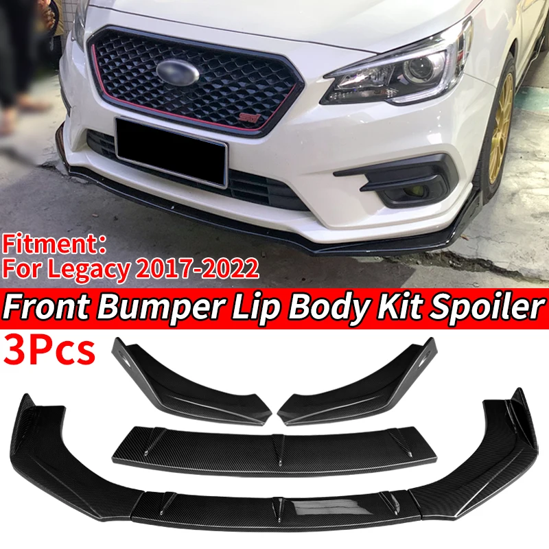 

Car Accessories Front Bumper Lip Body Kit Chin Guard Diffuser Cover Deflector Gloss BlackABS For Legacy 2017 2018 2019 2020 2022