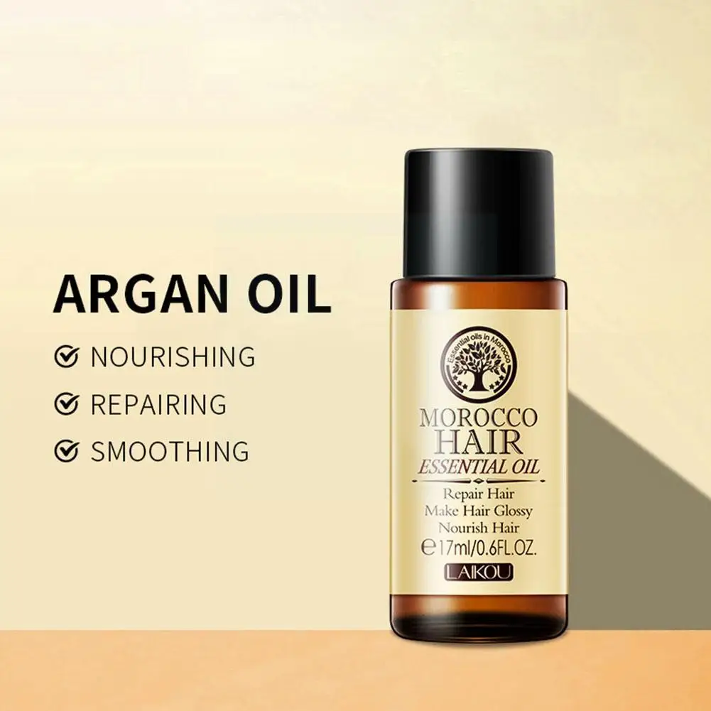 

17ml Hair Care Moroccan Pure Argan Oil Hair Essential Oil for Dry Hair Types Multi-functional Argan Hair Care Products for L6F4