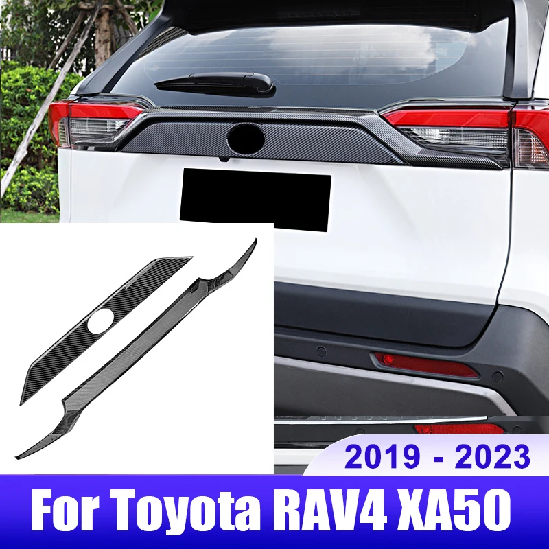 

For Toyota RAV4 2019 2020 2021 2022 2023 RAV 4 XA50 Hybrid Car Rear Tail Trunk Door Upper Strip Trim Cover Exterior Accessories