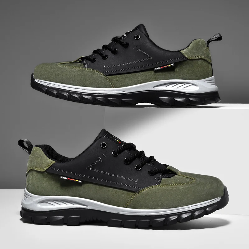 HIKEUP Fashion Casual Sports Men's Shoes Outdoor Comfort Trekking Mountaineering Shoes Factory Outlet Retro Sneakers Lace-up