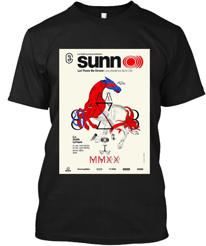 SUNN O) Винтажная Футболка высшего качества из 100% хлопка с коротким рукавом