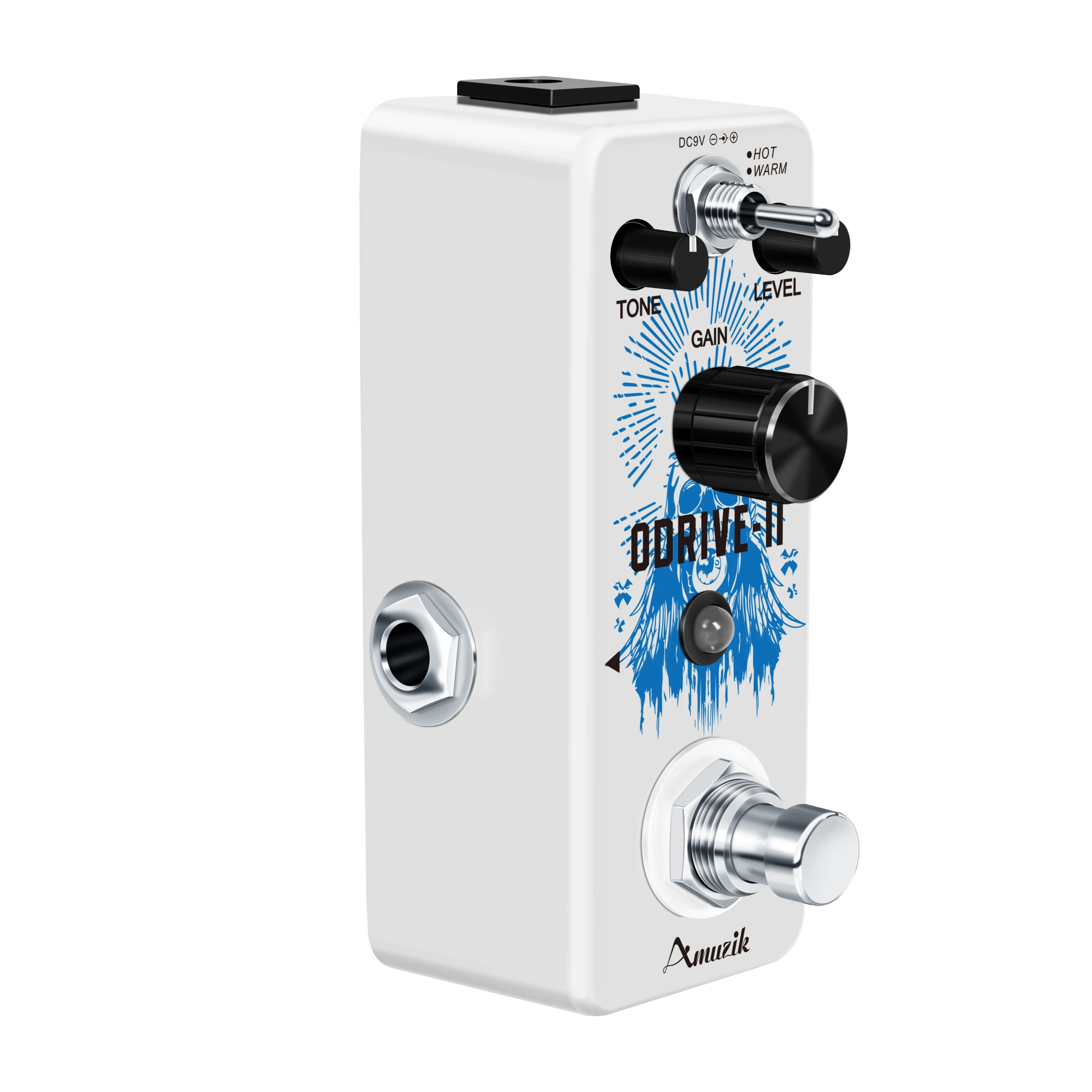 Amuzik LEF-302B ODRIVE-II Classical Electronic Overdrive Guitar Effect Pedal True Bypass2 Working Mode Full Metal Case