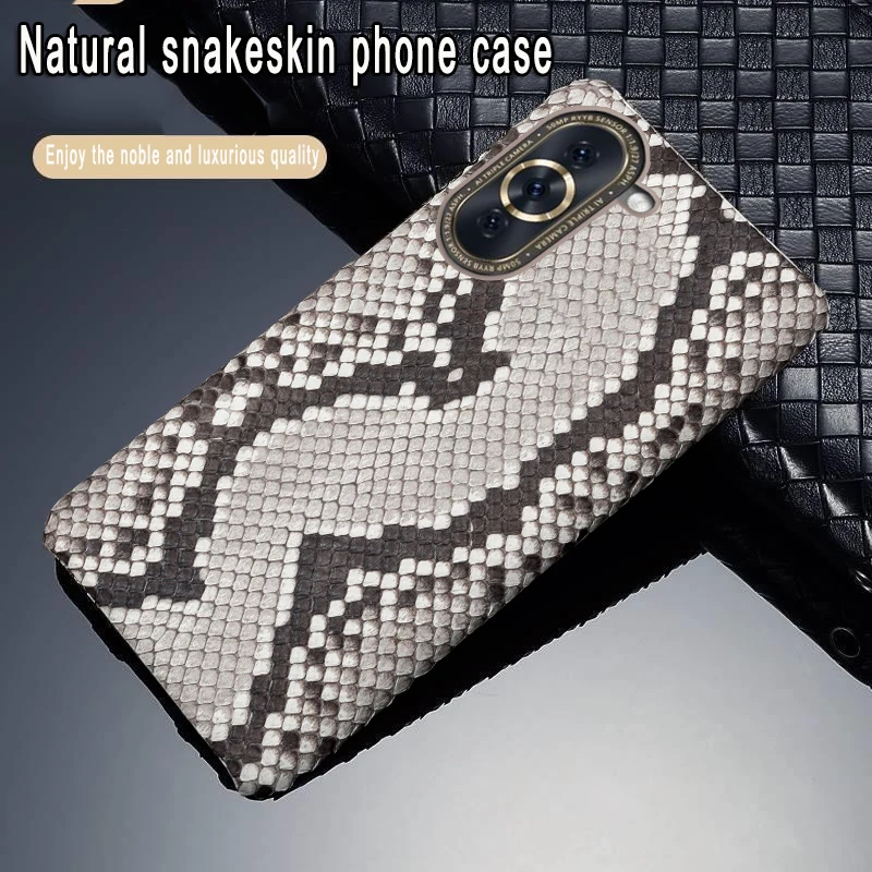 

funda Genuine Natural snake skin Leather Phone Case For HUAWEI NOVA 9 8 7 6 5 Pro 8se 7SE Back Cover case for HUAWEI Nova 10 Pro