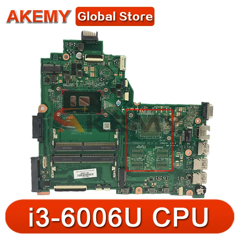 

For HP 240 G6 14-bs laptop motherboard SR2UW i3-6006U CPU L06727-001 925423-601 925423-001 DA0P1BMB6D0 Mainboard