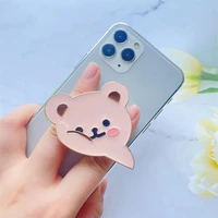 kawaii bear phone holder griptok creative metal stand support for iphone samsung xiaomi grip tok folding handband finger stand