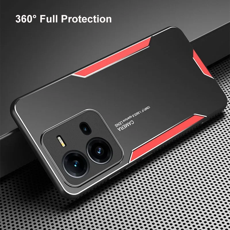 

For Vivo V25 V23 Pro V25E V23E Case Matte Silicone Full Protection Phone Case For Vivo X80 Lite 5G Aluminum Metal Cover
